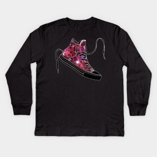 Aries high tops - Space canvas Kids Long Sleeve T-Shirt